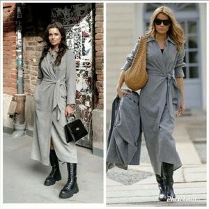 Zara wool blend wrap dress